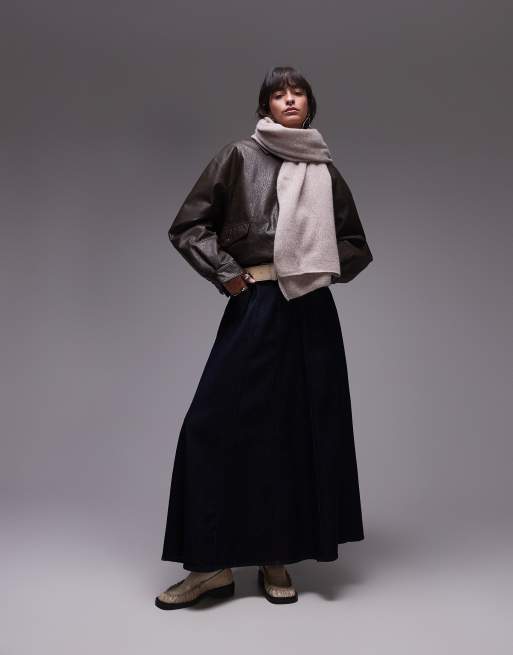 Mango - Oversized sjaal van kasjmier in beige, 2 van 4