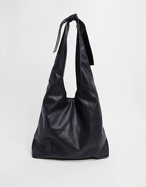 Mango oversized slouchy shoulder bag in black | ASOS