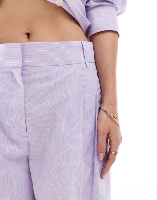 Mango oversized stripe pants in lilac - part of a set