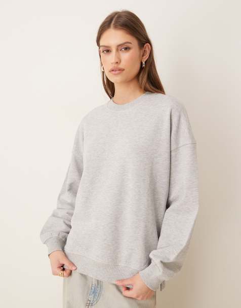 Mango - Oversized sweatshirt in lichtgrijs - view 1