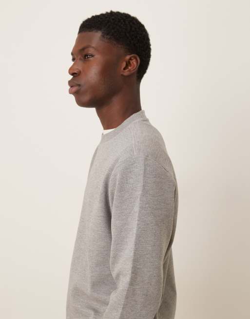 Mango oversized sweatshirt in light gray, 4 of 5