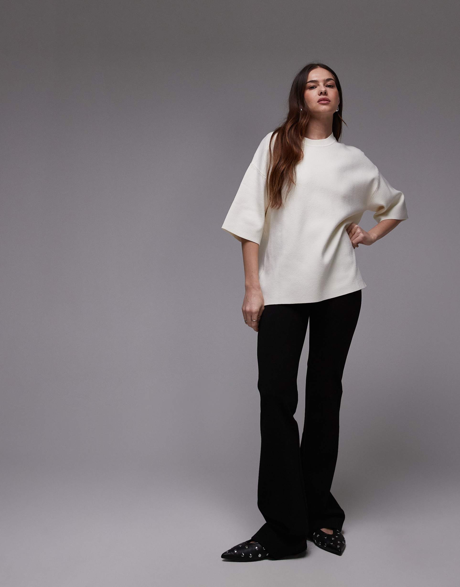 mango oversized t-shirt in cream