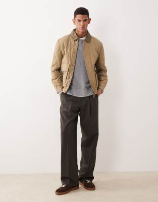 Mango Padded Bomber Jacket In Brown