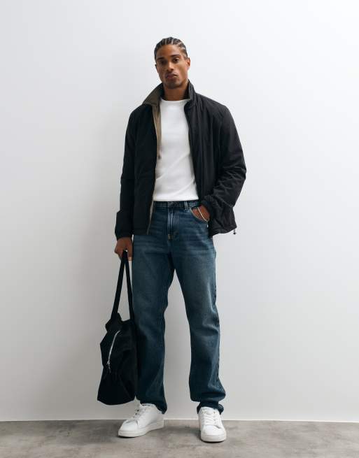 Mango padded high neck jacket in black, 4 of 5
