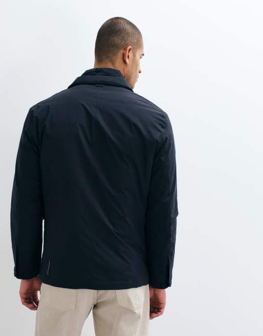 Mango padded high neck jacket in navy, 3 of 5