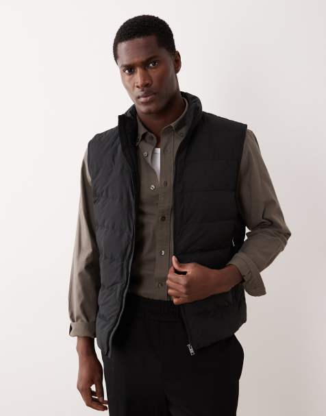 Mango padded vest in black - view 1