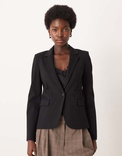 Mango Paloma tailored blazer in black