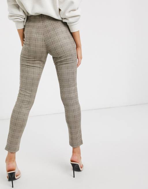 Mango Pantalon carreaux zipp Gris ASOS