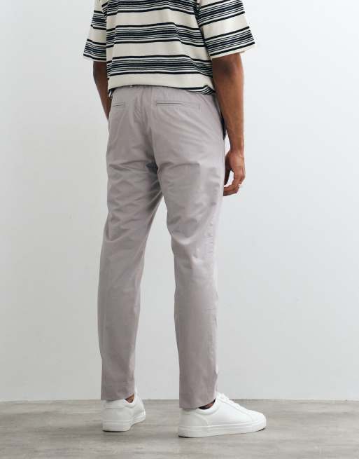 Mango - Pantalon ajusté en coton majoritaire - Taupe, 4 de 5