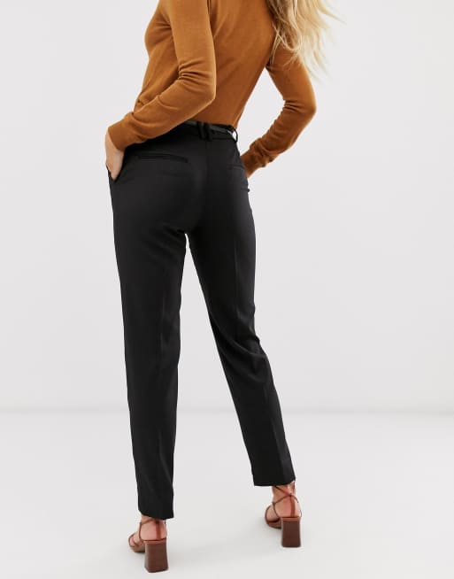 Mango Pantalon ajuste Noir