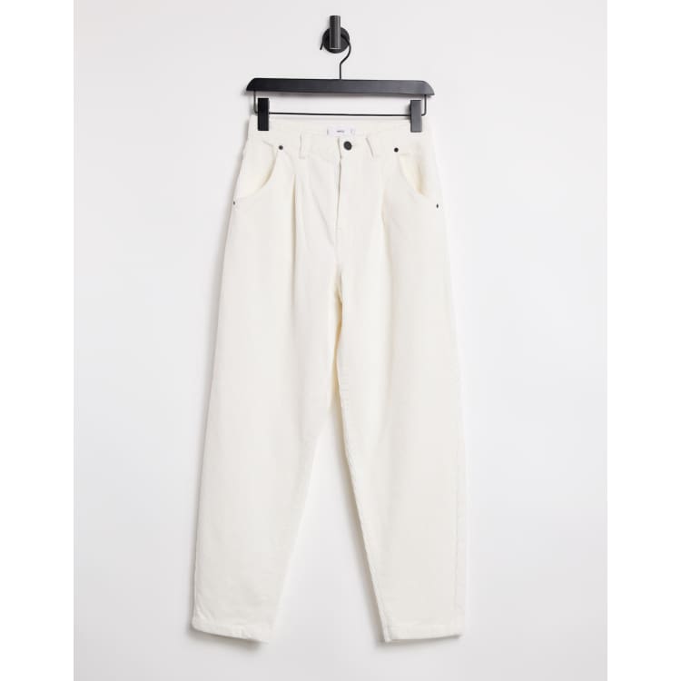 Mango Pantalon ample en velours c tel cru ASOS