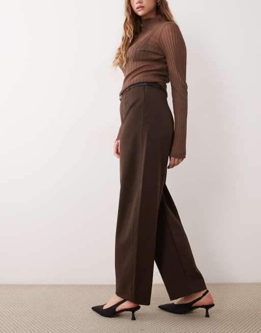 Mango pantalon barrel ajusté marron, 2 de 5
