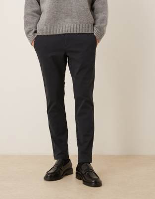 Mango - Pantalon chino en coton mélangé - Marine-Bleu marine