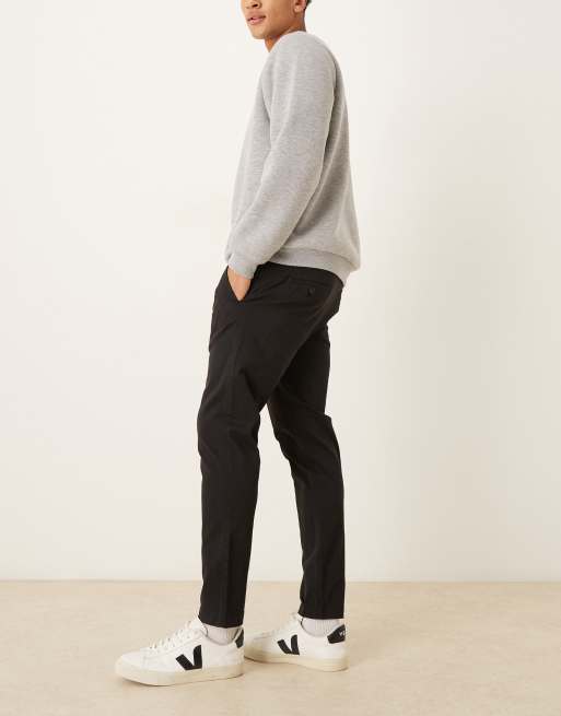 Mango - Pantalon chino en coton mélangé - Noir, 3 de 5