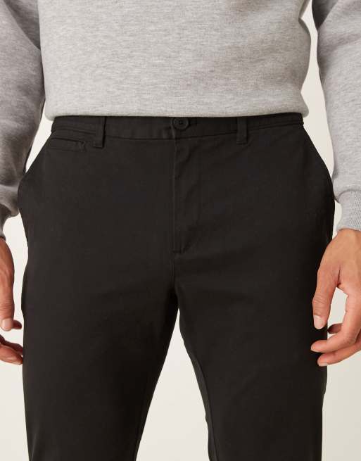 Mango - Pantalon chino en coton mélangé - Noir, 4 de 5
