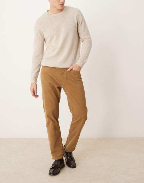 Mango - Pantalon coupe classique en velours côtelé - Marron moyen - view 1