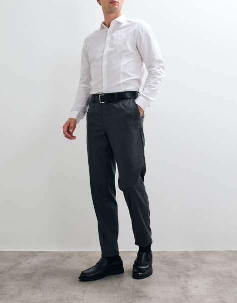 Mango pantalon de costume droit d’ensemble 2 pièces gris - view 1