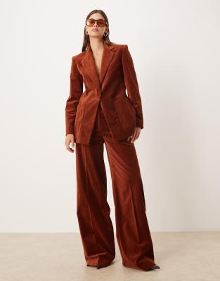 Mango - Pantalon d'ensemble en velours - Ambre | ASOS