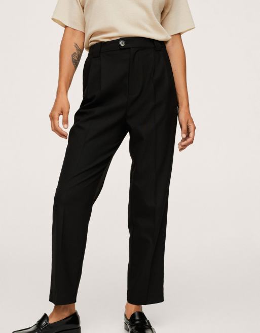 Pantalon noir femme online mango