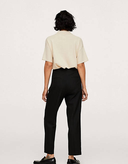 Mango Suit Pantalon \u00abBaggy\u00bb noir style d\u2019affaires Mode Pantalons Pantalons «Baggy» 