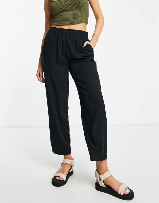 Pantalon Droit Noir Mango - Taille Regular - Occasion Très Bon état