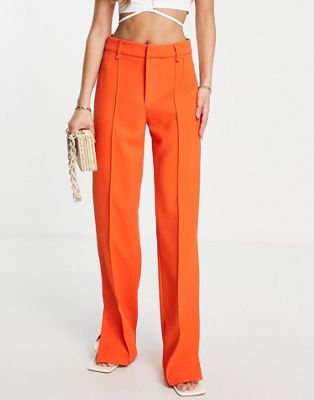 Mango - Pantalon droit ajusté - Orange | ASOS