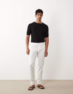 Mango - Pantalon droit - Blanc