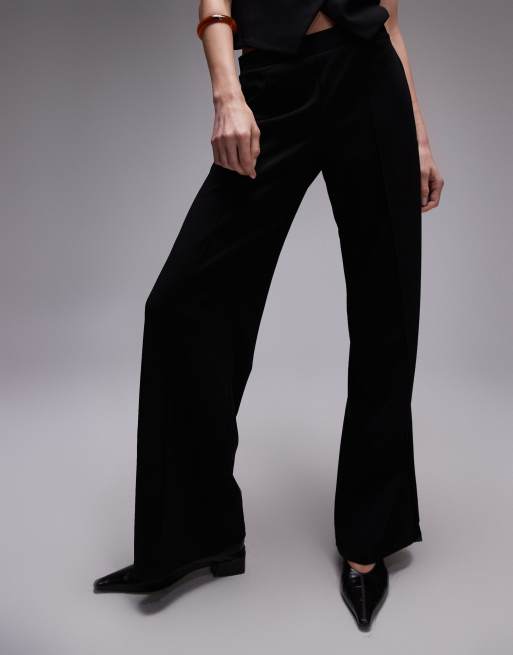 Pantalon Droit Noir Mango Taille M - Occasion En Très Bon état