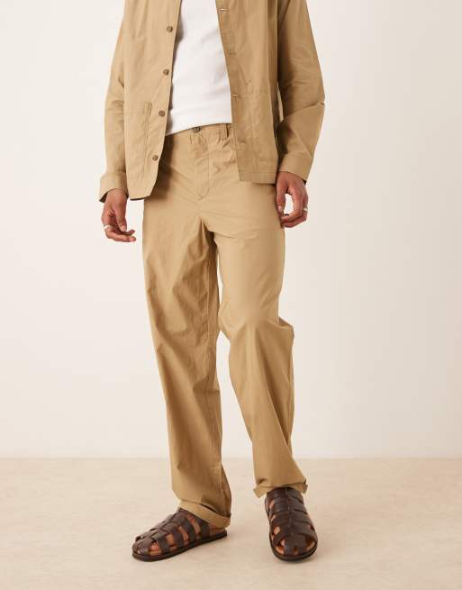 Mango - Pantalon droit d'ensemble coupe décontractée - Beige, 3 de 5