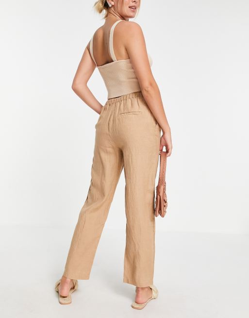 Pantalon camel femme mango sale