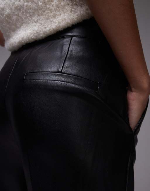Mango - Pantalon droit en similicuir - Noir, 4 de 5