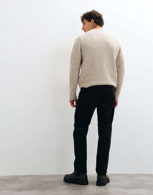 Mango pantalon droit en velours côtelé marron foncé, 4 de 5