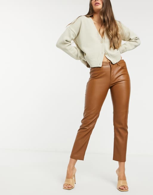 Pantalon marron mango new arrivals