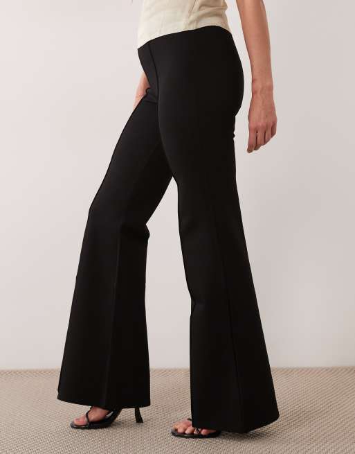 Mango pantalon évasé à plis devant noir, 3 de 5