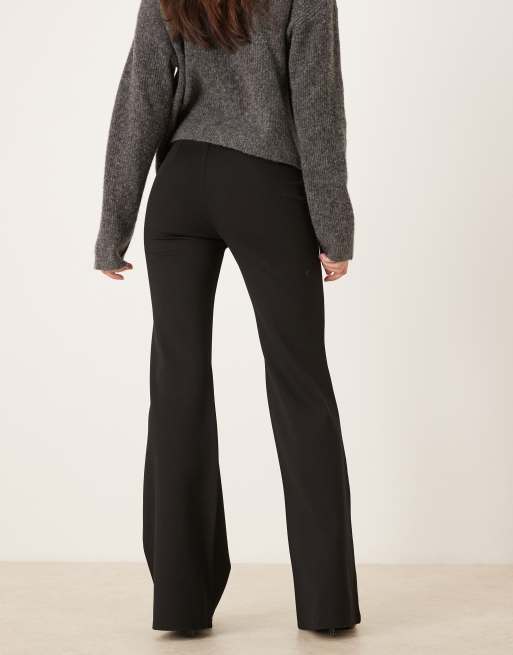 Mango - Pantalon évasé à surpiqûres - Noir, 3 de 5