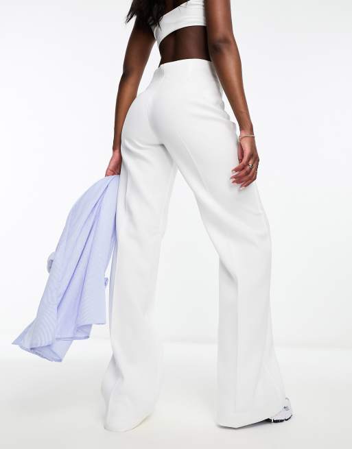 Pantalon on sale fluide blanc