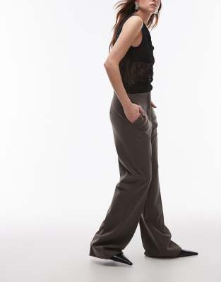 Mango - Pantalon habillé à pinces - Marron