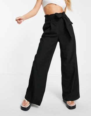 pantalon large taille haute mango