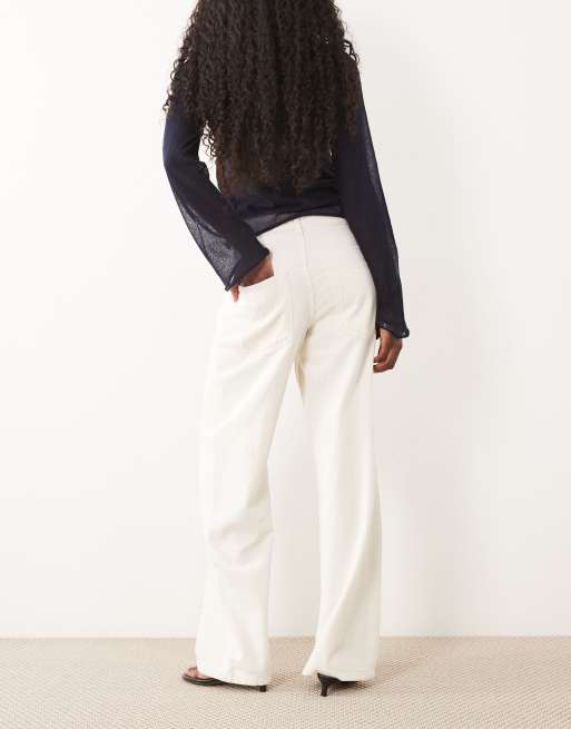 Mango pantalon relaxed écru, 2 de 5