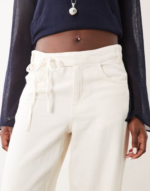 Mango pantalon relaxed écru, 5 de 5