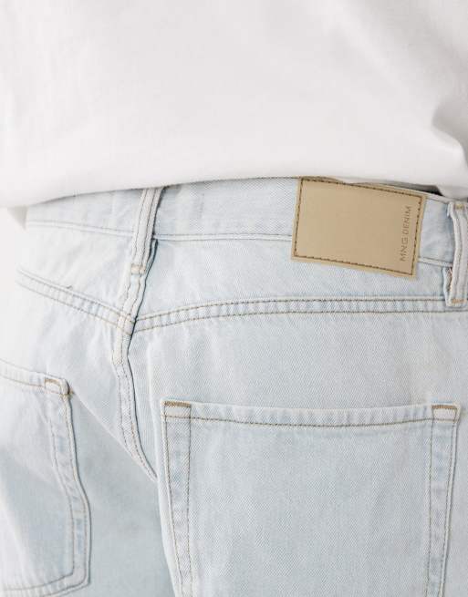 Mango - Pantaloncini comodi in denim blu chiaro, 4 di 5