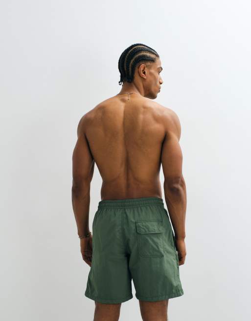 Mango - Pantaloncini da bagno stile boxer verdi, 4 di 5
