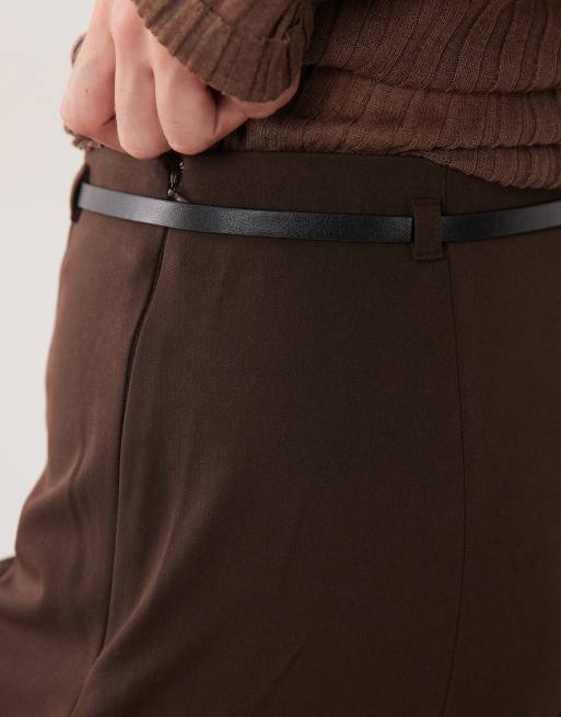 Mango pantalone barrel sartoriale marrone, 5 di 5