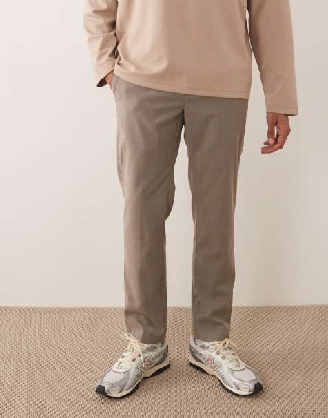 Mango - Pantaloni color pietra con pieghe sul davanti e vita regolabile - view 1