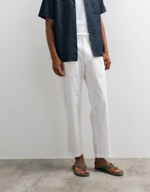 Mango - Pantaloni dritti bianchi, 2 di 5