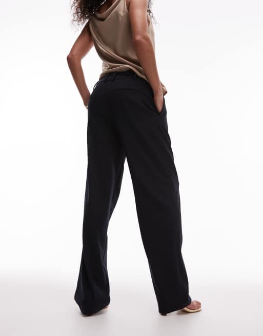 Mango - Pantaloni dritti blu navy con pieghe sul davanti, 4 di 5