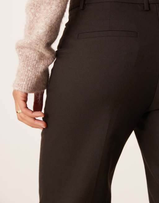 Mango - Pantaloni sartoriali color cioccolato con pieghe sul davanti, 5 di 5