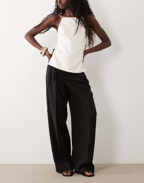 Mango pantaloni sartoriali neri con piega sul davanti - view 1