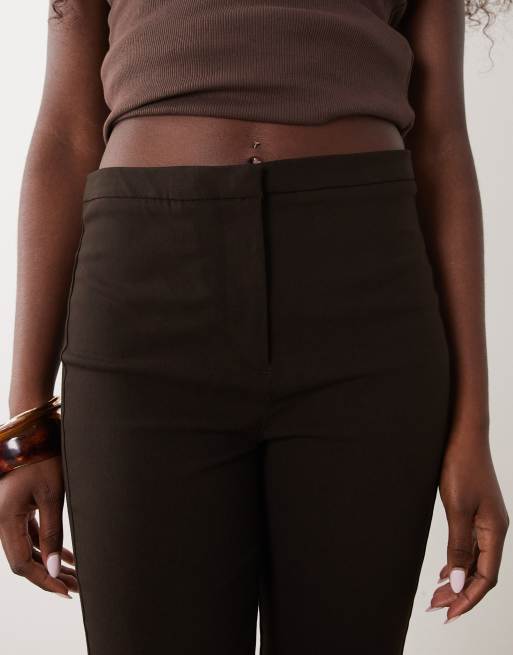 Mango pantaloni slim sartoriali marroni, 4 di 5