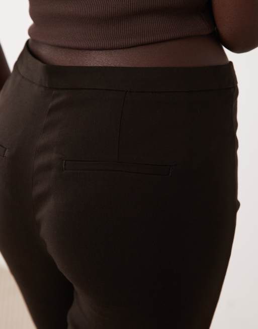 Mango pantaloni slim sartoriali marroni, 5 di 5